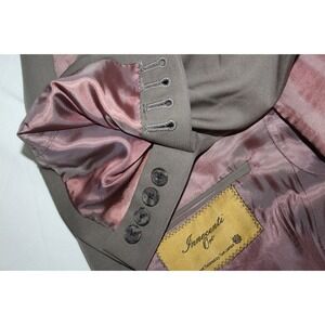 2000 TOM JAMES Vintage Men's 44R Stone Color Wool 3 Button Suit Pants 33 X 31